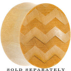 Organic Crocodile Wood Chevron Pattern Saddle Plug