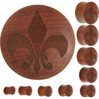 Organic Sawo Wood Fleur de Lis Saddle Plug