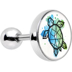 16G 1/4 Watercolor Geometric Turtle Tragus Cartilage Earring