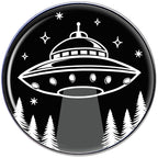 Black and White UFO Tragus Cartilage Earring