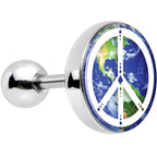 16G 1/4 Peace on Earth Tragus Cartilage Earring