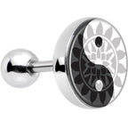 16G 1/4 Mandala Yin Yang Tragus Cartilage Earring