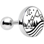 16G 1/4 Camping in the Mountains Tragus Cartilage Earring
