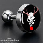 16G 1/4 Holiday Dead Nosed Reindeer Tragus Cartilage Earring by Onyx O