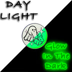 16G 1/4 Glow in the Dark Halloween Ghost Dog Walker Tragus Cartilage Earring by Onyx O