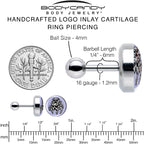 Leaping Leapfrog Spiders Tragus Cartilage Earring by Onyx O