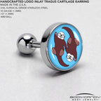 16G 1/4 Oh My Otters Animal Tragus Cartilage Earring by Onyx O
