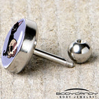 16G 1/4 Skull Cat Tragus Cartilage Earring by Onyx O