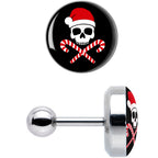 16G 1/4 Santa Pirate Candy Cane Tragus Cartilage Earring by Onyx O