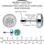 Christmas Holiday Lights Corgi Dog Tragus Cartilage Earring by Onyx O