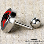 16G 1/4 XOXO Heart Tragus Cartilage Earring by Onyx O