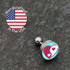 16G 1/4 Love Yin Yang Heart Cartilage Tragus Earring by Onyx O