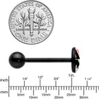 Black Glow in the Dark I Love Me Barbell Tongue Ring by Onyx O
