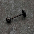 Glow in the Dark Black Anodized Holiday Peppermint Candy Barbell Tongue Ring by Onyx O