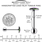 Bride of Frankenstein Barbell Tongue Ring by Onyx O