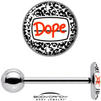 Dope Composition Notebook Barbell Tongue Ring by Onyx O