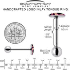 Karmic Boomerang Barbell Tongue Ring by Onyx O