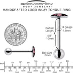 RAWR Kittly Cat Barbell Tongue Ring by Onyx O