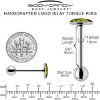 RIZZ GOD Barbell Tongue Ring by Onyx O