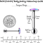 Purple Nautical Sand Dollar Barbell Tongue Ring by Onyx O
