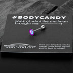 Purple Nautical Sand Dollar Barbell Tongue Ring by Onyx O