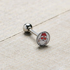 Christmas Peace Love Santa Barbell Tongue Ring by Onyx O