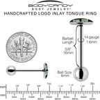 SKIBIDI Barbell Tongue Ring by Onyx O