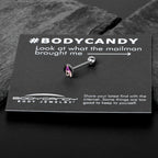 Burning Skull Candle Barbell Tongue Ring by Onyx O