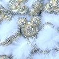 Mouse Head Rhinestone Fancy Beads