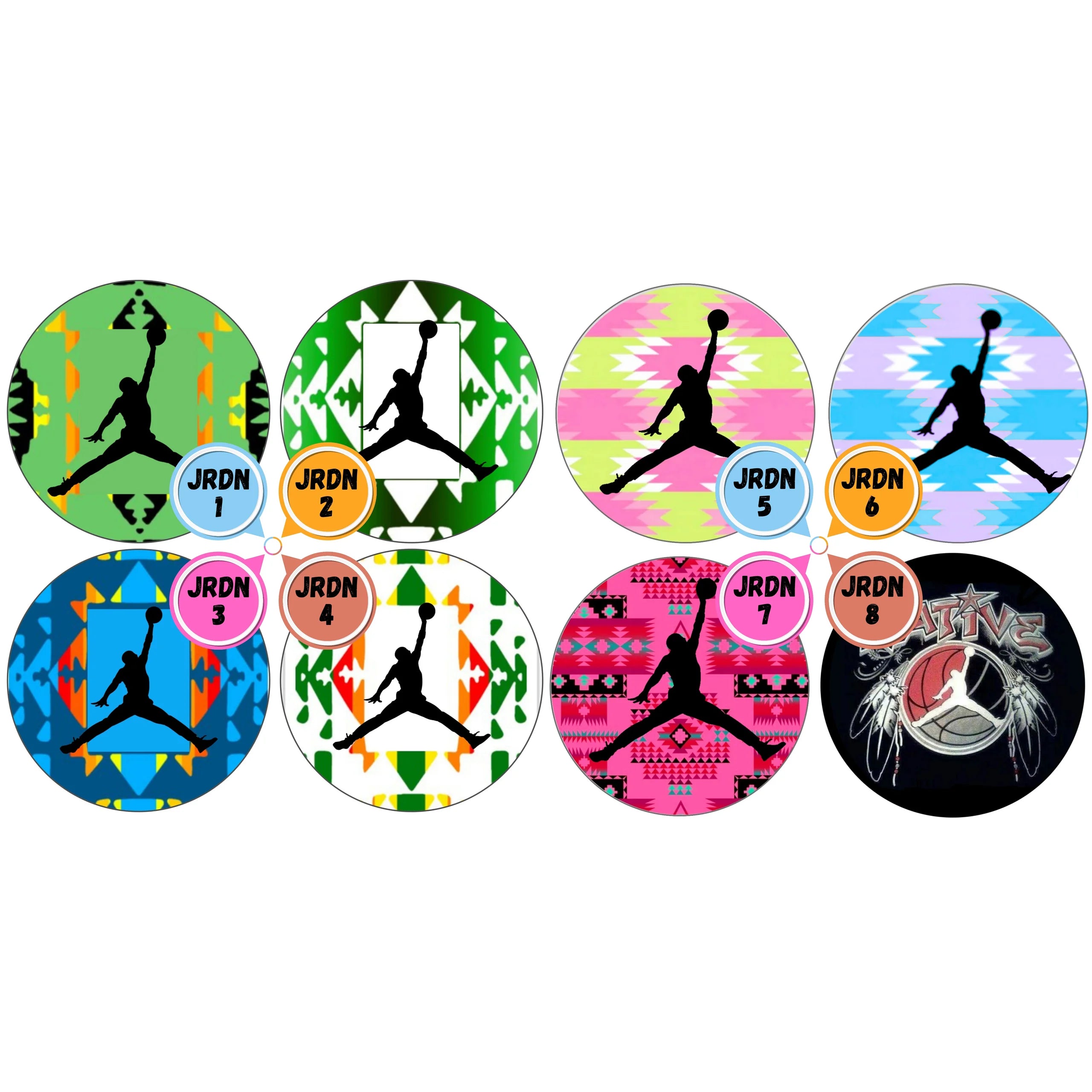 MJ Themed Cabs - ½ INCH GLASS CABS (PAIR)