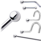 Platinum 1.5mm Ball Nose Ring