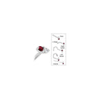 14k White Gold Red 1.5mm CZ Marquise Nose Ring