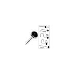 Solid 14K White Gold 2mm Onyx Nose Ring