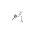 Solid 14K White Gold 2mm Pink Tourmaline Nose Ring