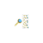 Solid 14K Yellow Gold 2mm Turquoise Nose Ring