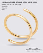 Spiral Nose Rings Double Hoop 20G