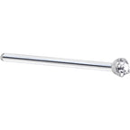 Platinum 1.5mm Genuine Diamond Nose Ring