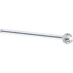 Solid 14K White Gold 1.5mm Genuine Diamond Nose Ring