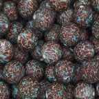 P183 TURQUOISE LEOPARD 15MM PRINT (10ct)