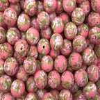 P305 VICTORIAN FLORAL PINK 15MM PRINT (10ct)