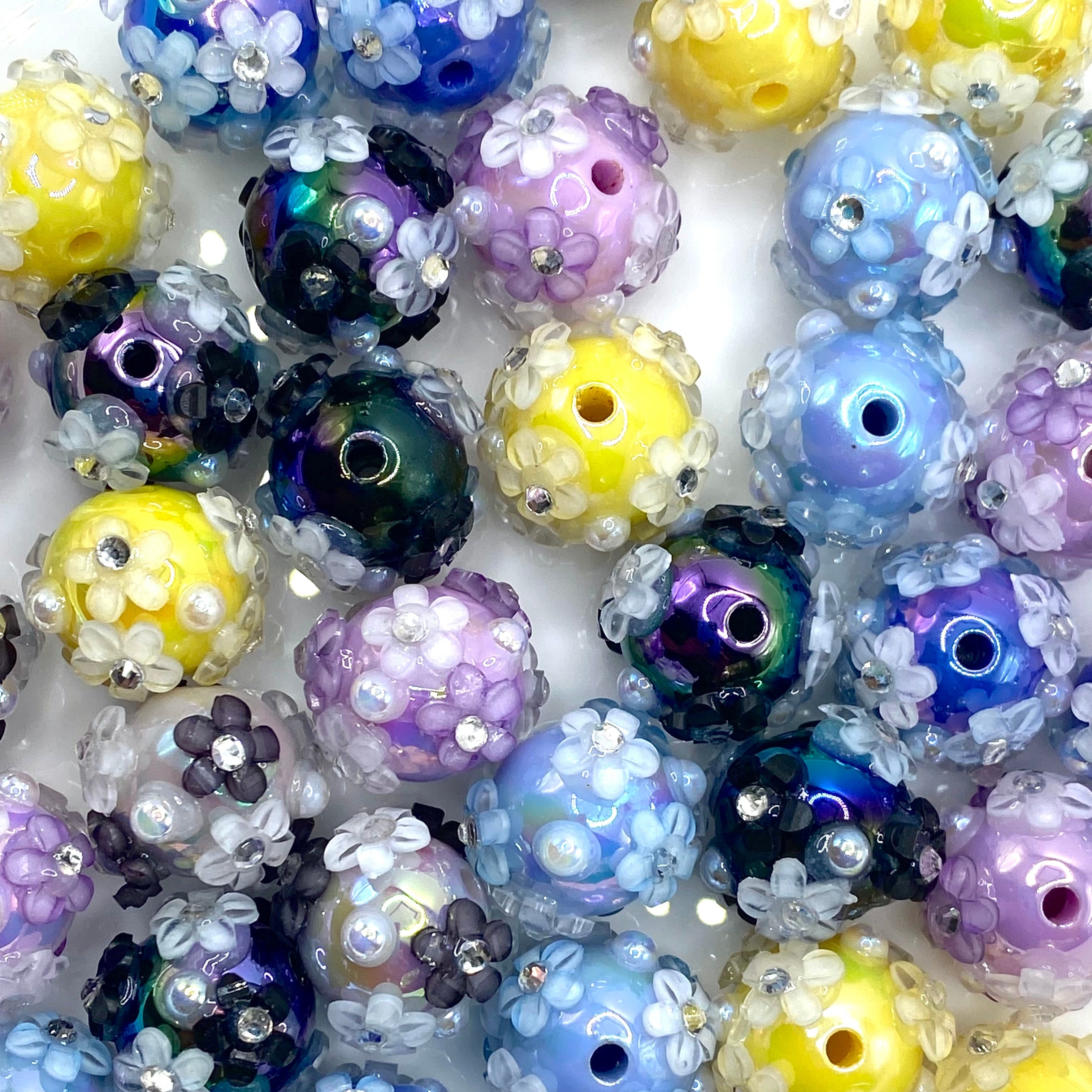 She's A Wild Flower Fancy Beads- 5pcs