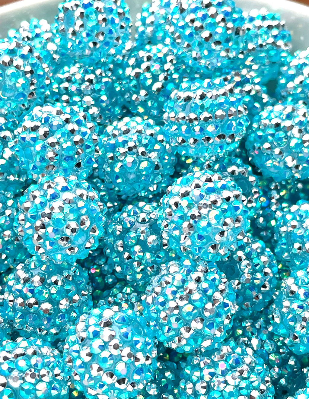 Aqua Girl Rhinestone Beads