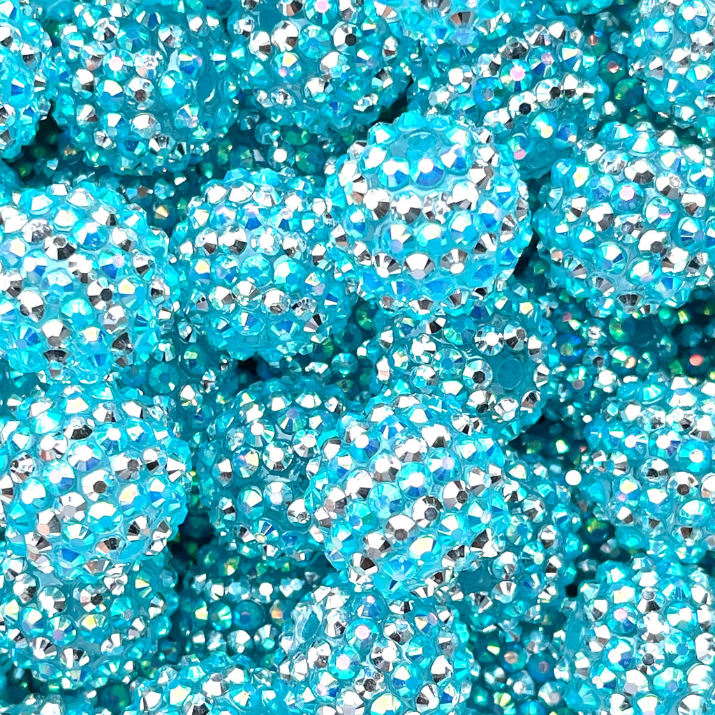 Aqua Girl Rhinestone Beads