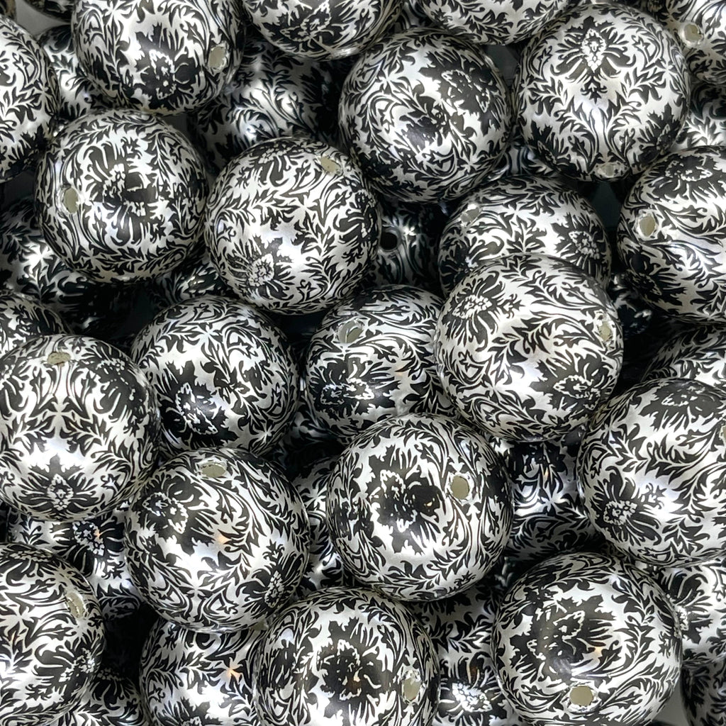 Elegantly Festive Printed Acrylic Beads