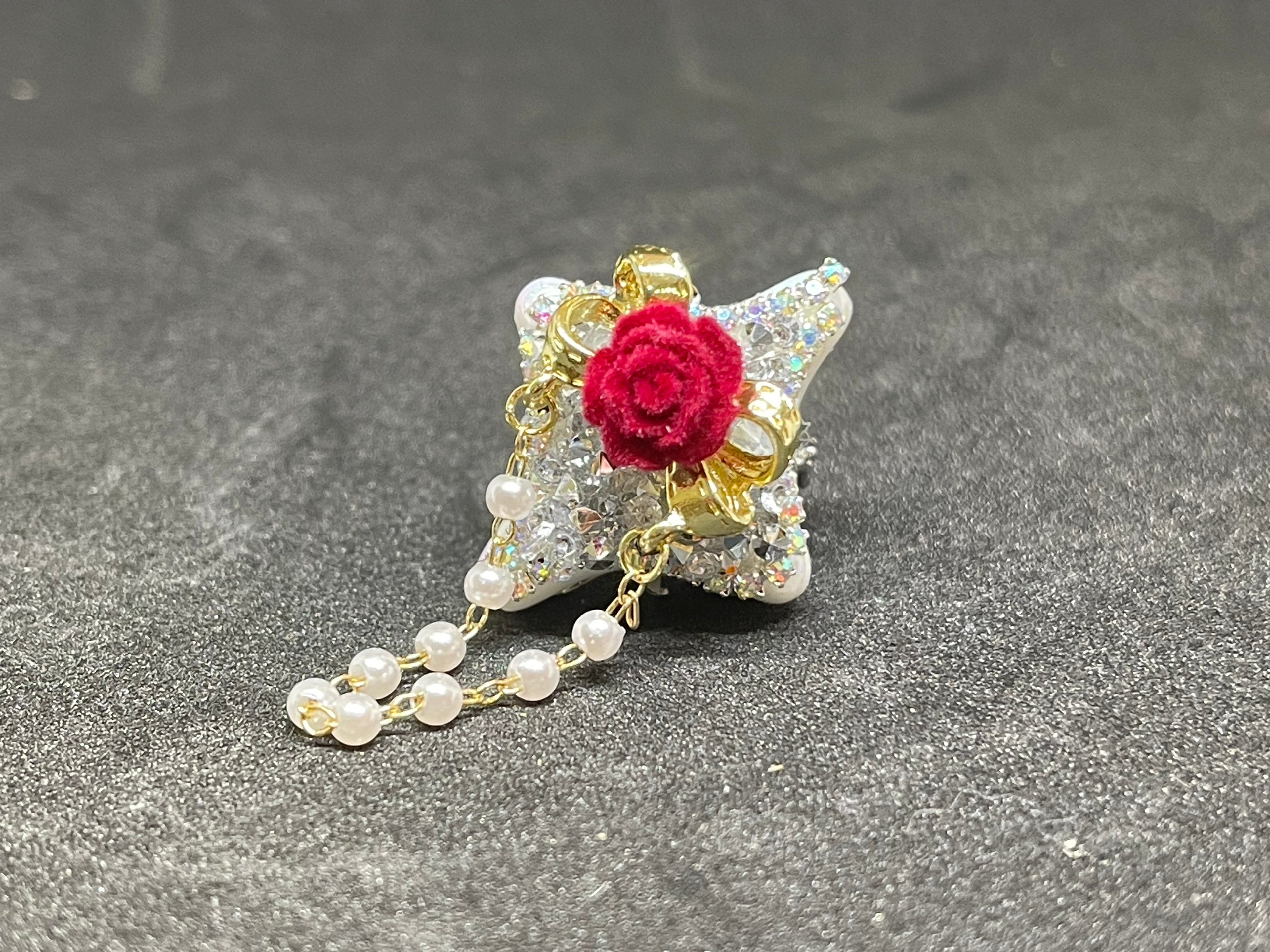 Peace Rose Rhinestone Luxury Beads - 2pcs