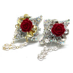 Peace Rose Rhinestone Luxury Beads - 2pcs