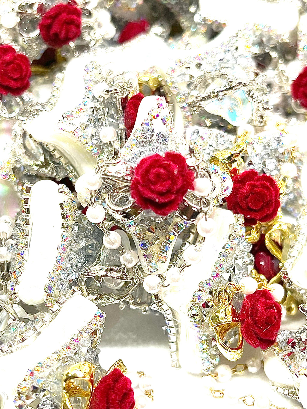 Peace Rose Rhinestone Luxury Beads - 2pcs