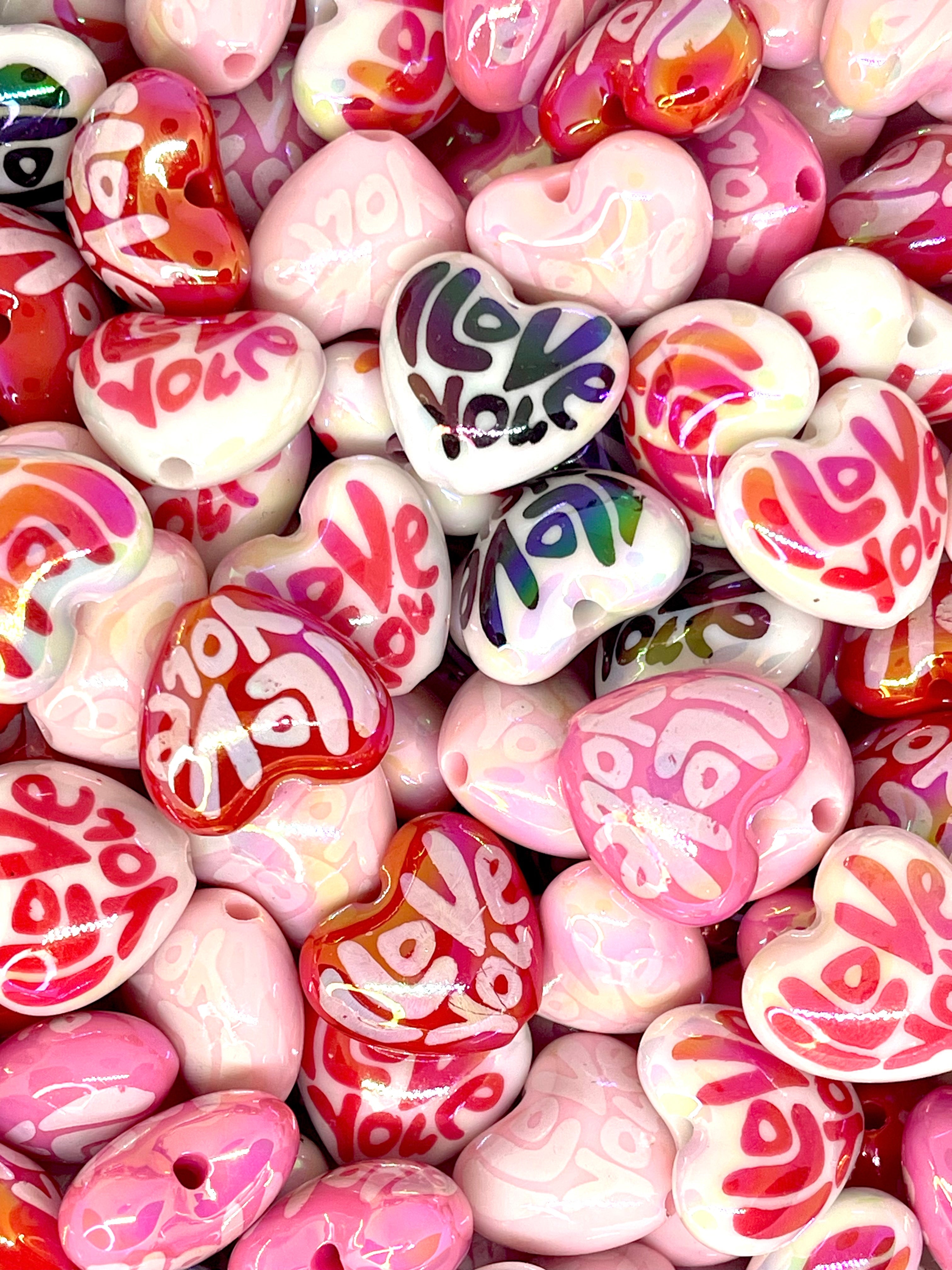 iHeart You Acrylic Beads