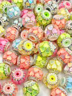 Love is Kind Acrylic Rhinestone Spacer Beads