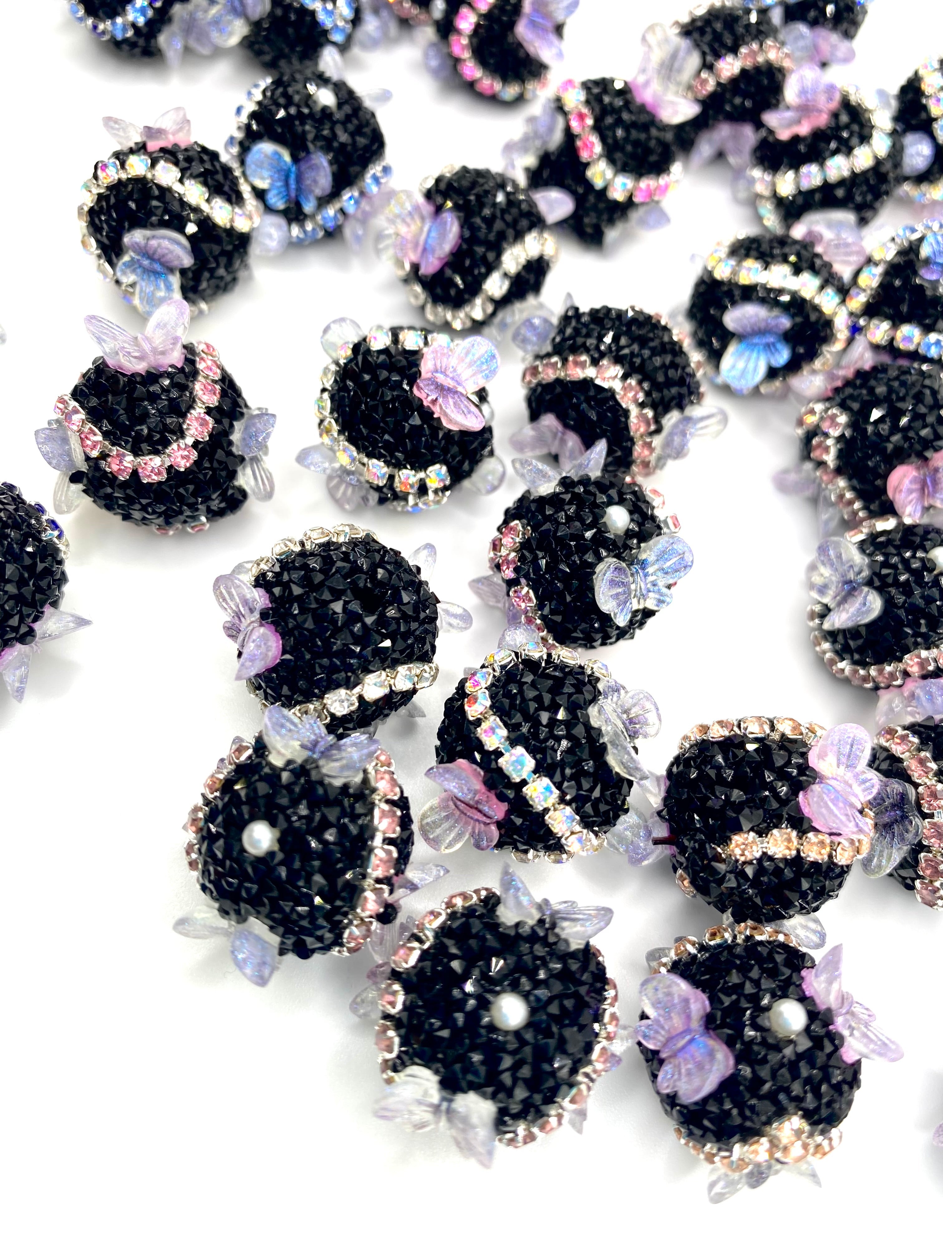 Flutter Acrylic Beads 18mm | Butterfly Beads - 5pcs